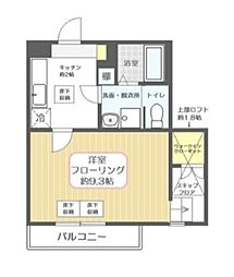 グリーンフィールド 1Kの間取図画像