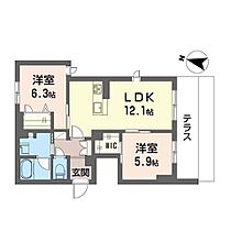 アベニール 00102 ｜ 埼玉県さいたま市大宮区三橋１丁目300（賃貸マンション2LDK・1階・59.75㎡） その2