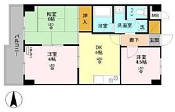 フローレンスMORITA 3DKの間取図画像