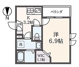 ソレイユ千駄ヶ谷 1Kの間取図画像