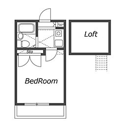 ノーブルソネット ワンルームの間取図画像
