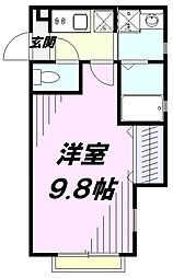 Acorn＆Sunflower 1階1Kの間取り