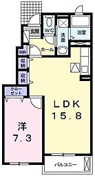 ミディ 1LDKの間取図画像