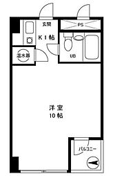 スターコート日本橋 8階1Kの間取り