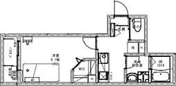 KEIAI RESIDENCE 北野 1Kの間取図画像