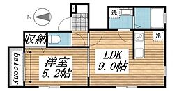 ALZARGATE 2階1LDKの間取り