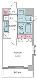 レジディア後楽園 1Kの間取図画像