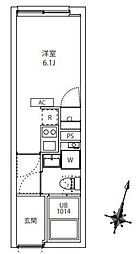 MAXIV CITY板橋区役所前 ワンルームの間取図画像