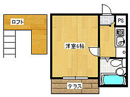 ジュネパレス船橋第30 1Kの間取図画像