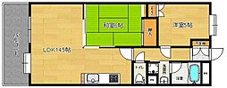 リファレンス箱崎 2LDKの間取図画像