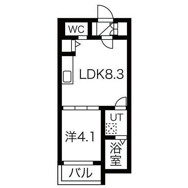 ルミエール若江岩田 ｜大阪府東大阪市岩田町４丁目(賃貸アパート1LDK・2階・28.77㎡)の写真 その2