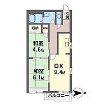 アトム1 202 ｜ 宮城県仙台市若林区木ノ下５丁目5-2（賃貸アパート2DK・2階・45.00㎡） その2