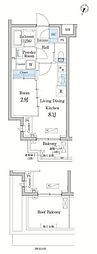 デュオフラッツ大宮 1LDKの間取図画像