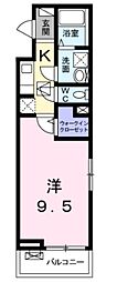 アウローラ・メゾン 1Kの間取図画像