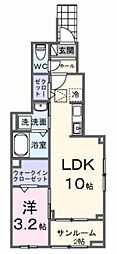 シュティル 1LDKの間取図画像