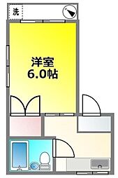 メゾン阿佐ヶ谷 2階1Kの間取り