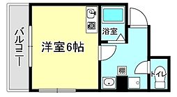 スタシオン梅田イースト 1Kの間取図画像