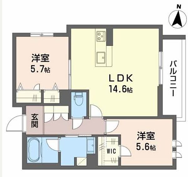 NT　Maison　III ｜大阪府堺市北区新金岡町５丁(賃貸マンション2LDK・2階・62.06㎡)の写真 その2