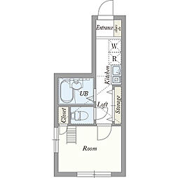 アーヴェル桜木町 1Kの間取図画像