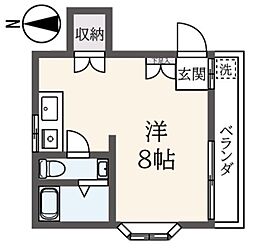 パル永福町 ワンルームの間取図画像