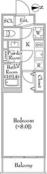 目白レジデンス 1Kの間取図画像