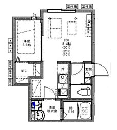 KEIAI RESIDENCE 淵野辺III 1LDKの間取図画像
