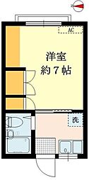 ミントハウス10 1階1Kの間取り