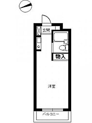 スカイコート西川口9 ワンルームの間取図画像