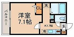 ヴェルデストゥーディオ 1Kの間取図画像