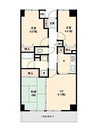 アーバンパーク市ヶ尾 3LDKの間取図画像