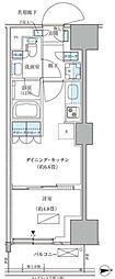 パークアクシス品川天王洲アイル 1DKの間取図画像