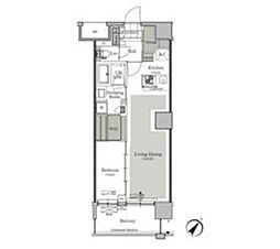 都営三田線 西巣鴨駅 徒歩9分の賃貸マンション 6階1LDKの間取り