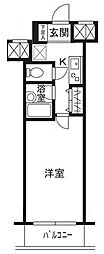 VitaRose両国 1Kの間取図画像