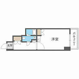 エクシード大名 1Kの間取図画像