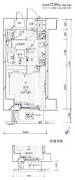 ガリシアヒルズ六本木 1Kの間取図画像