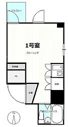 シオン八王子 ワンルームの間取図画像