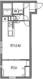 グランピア中野坂上 2階1LDKの間取り