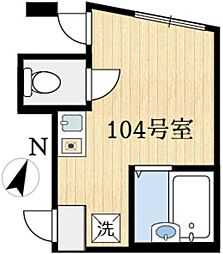 イルビラージュ金町 1階ワンルームの間取り
