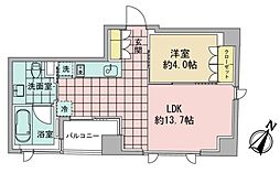 アズ日本橋人形町 1LDKの間取図画像