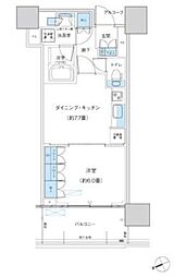 パークシティ柏の葉キャンパスザ・ゲートタワーウエスト 1DKの間取図画像
