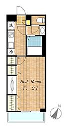 グレイス堀ノ内 1Kの間取図画像