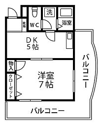 A&Sビル 1DKの間取図画像