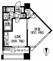 レジディアイチガヤ 1LDKの間取図画像
