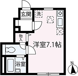 GE Nerima ワンルームの間取図画像