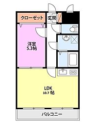 ピュアみやび一番館 1LDKの間取図画像