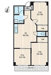 大竹ビル 2階3DKの間取り