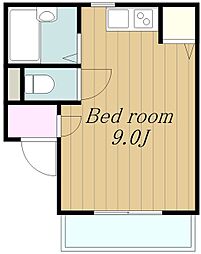 ピュアコートZAMA ワンルームの間取図画像