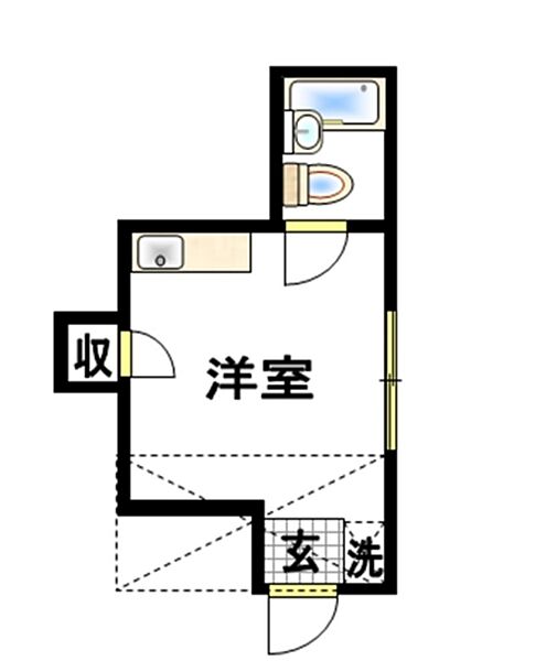 グリーンヒルＡ 101｜神奈川県川崎市麻生区高石２丁目(賃貸アパート1R・1階・16.98㎡)の写真 その2