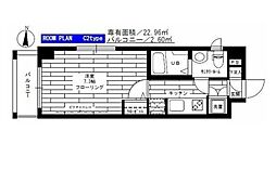 ステージファースト多摩川アジールコート 1階1Kの間取り