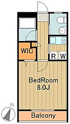 多摩都市モノレール 大塚・帝京大学駅 徒歩10分の賃貸アパート 1階1Kの間取り